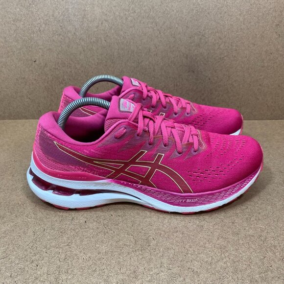 Asics Womens Gel-Kayano 28 Running Shoes Fuchsia Red US 10.5 Lightweight - Picture 3 of 8